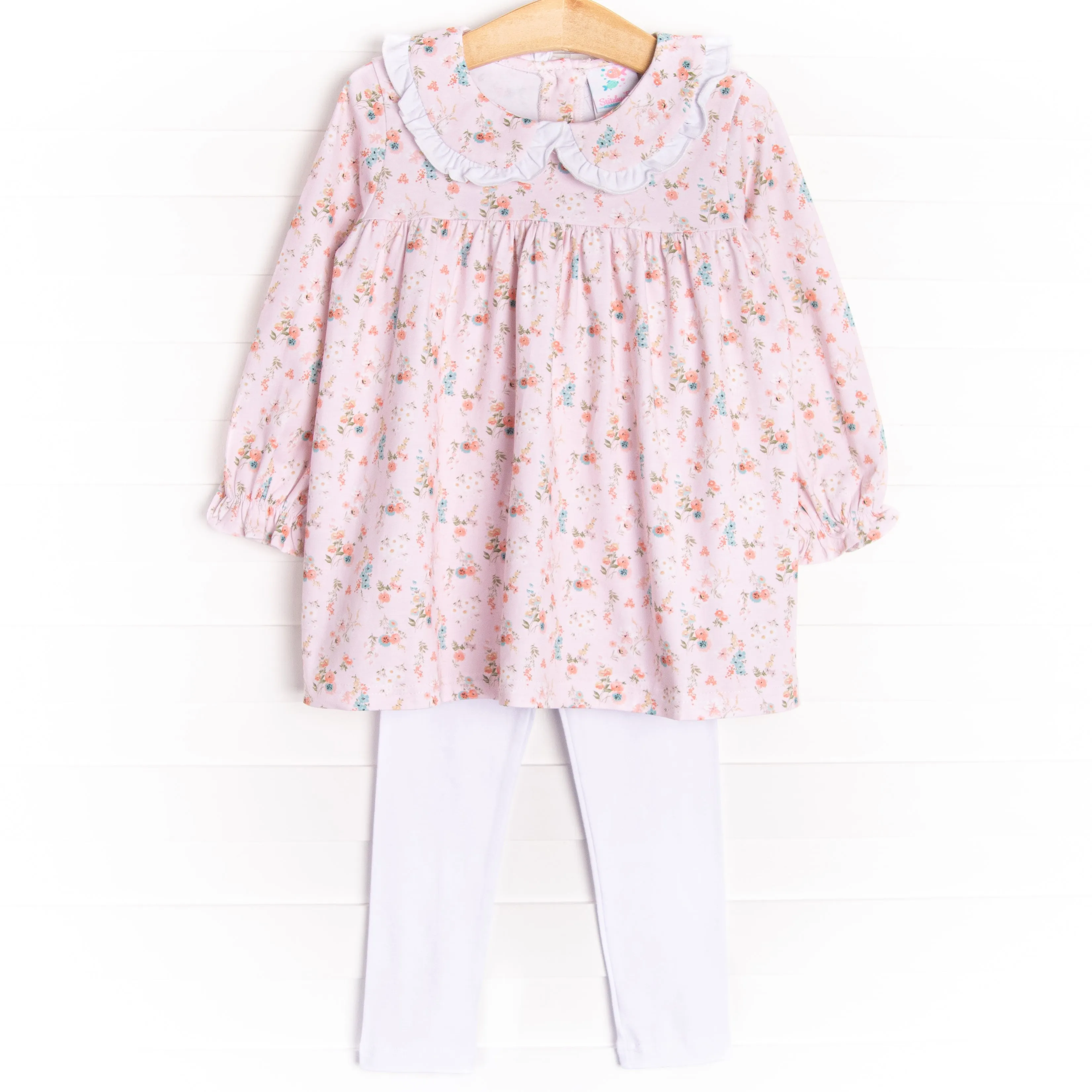 Ditsy Daisy Legging Set, Pink
