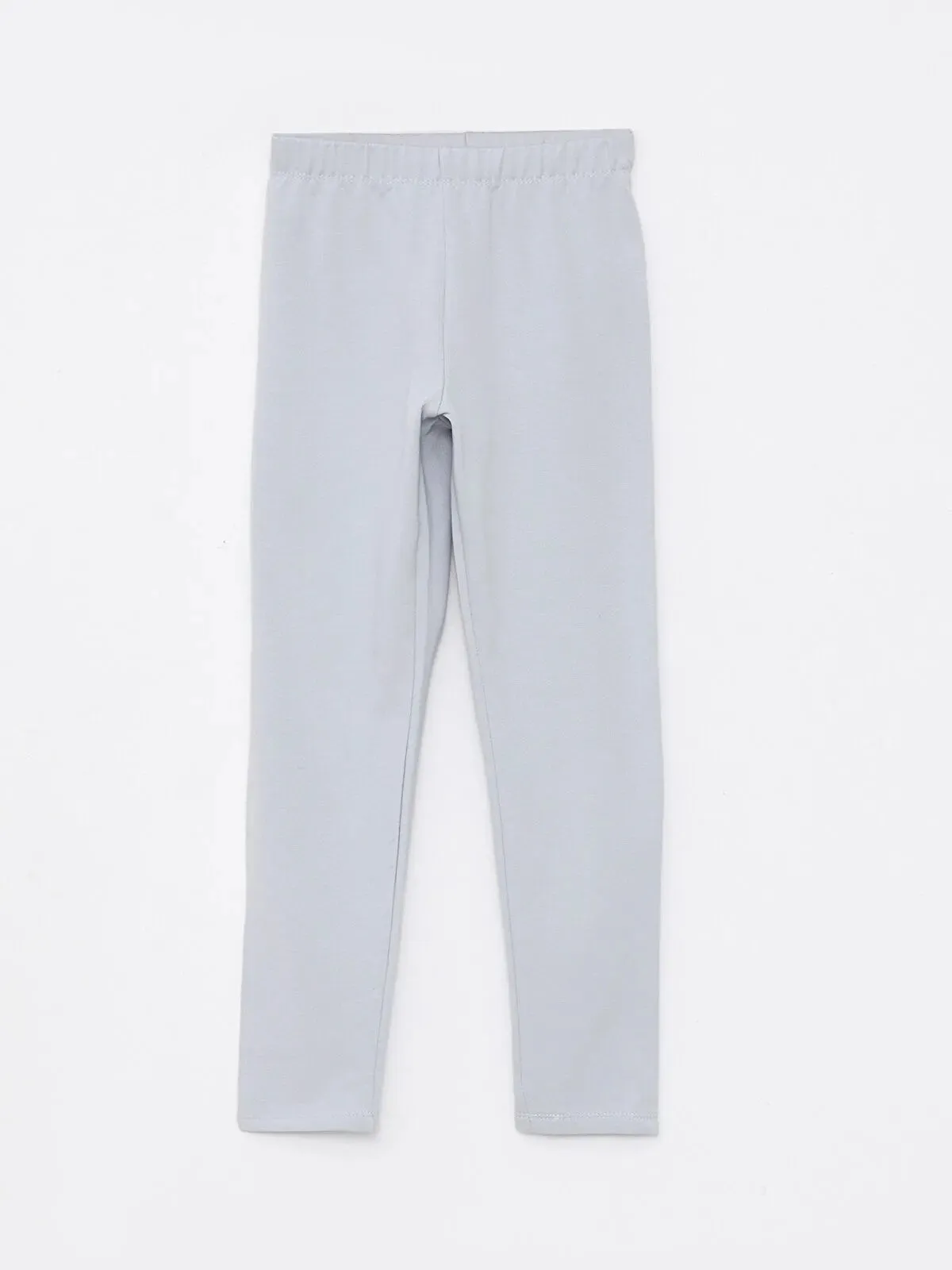 Elastic Waist Basic Fleece Lined Girls Long Leggings