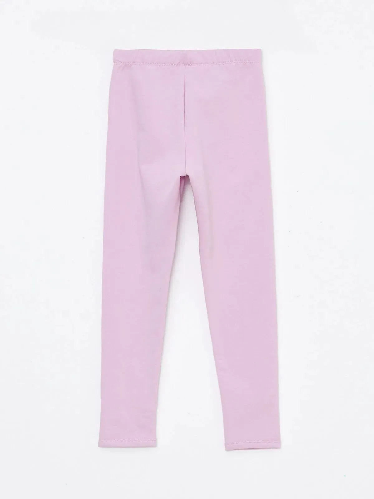 Elastic Waist Basic Fleece Lined Girls Long Leggings