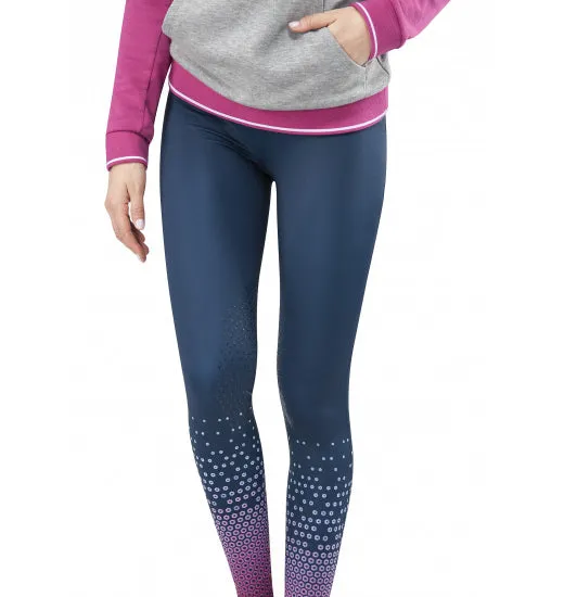 Equiline Carrie Knee Grip Leggings Navy