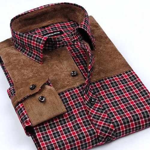 Fashion Casual Grid long-sleeved mens plaid shirts, Fashion Leisure styles lim fit flannel shirt