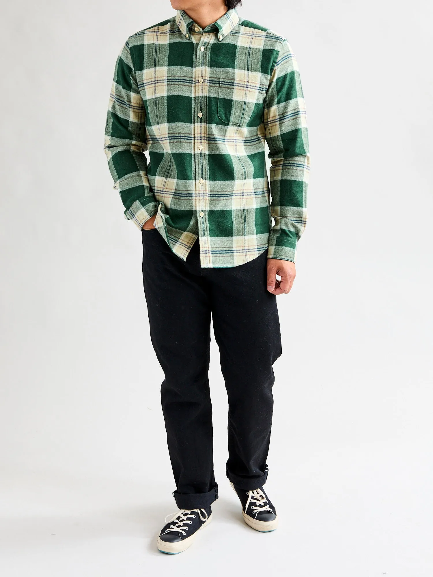 Fence Button-Up Shirt in Pine