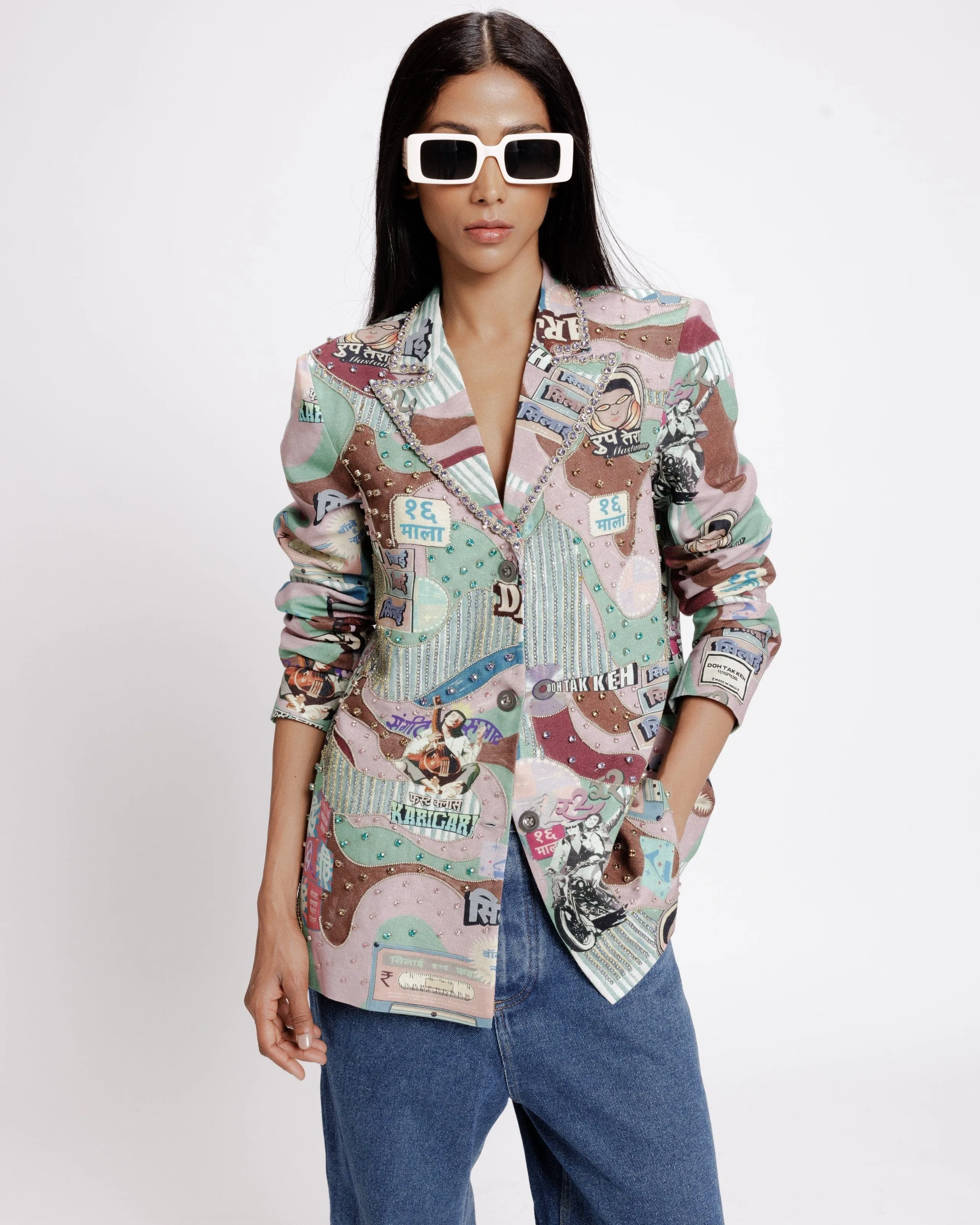 Filmy Embroidered  Blazer