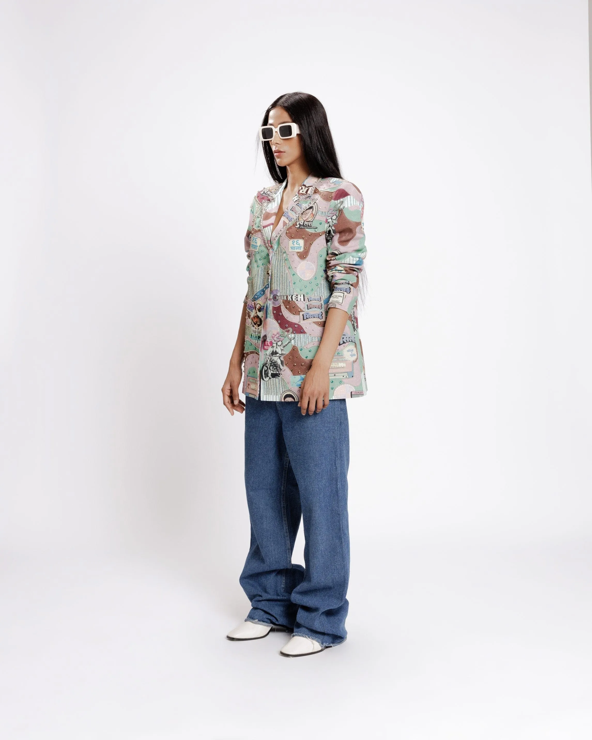 Filmy Embroidered  Blazer