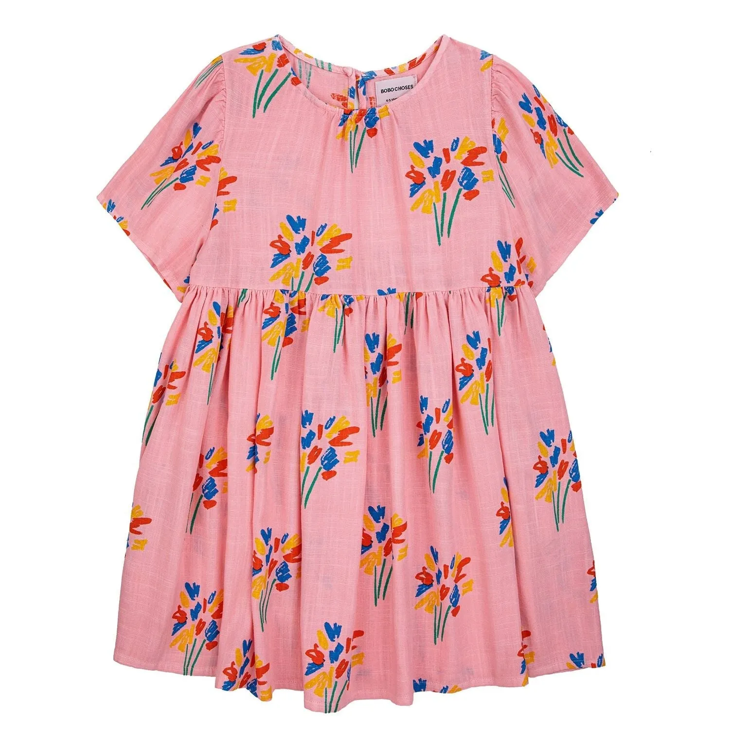 Fireworks All Over Flounce Sleeves Woven Dress