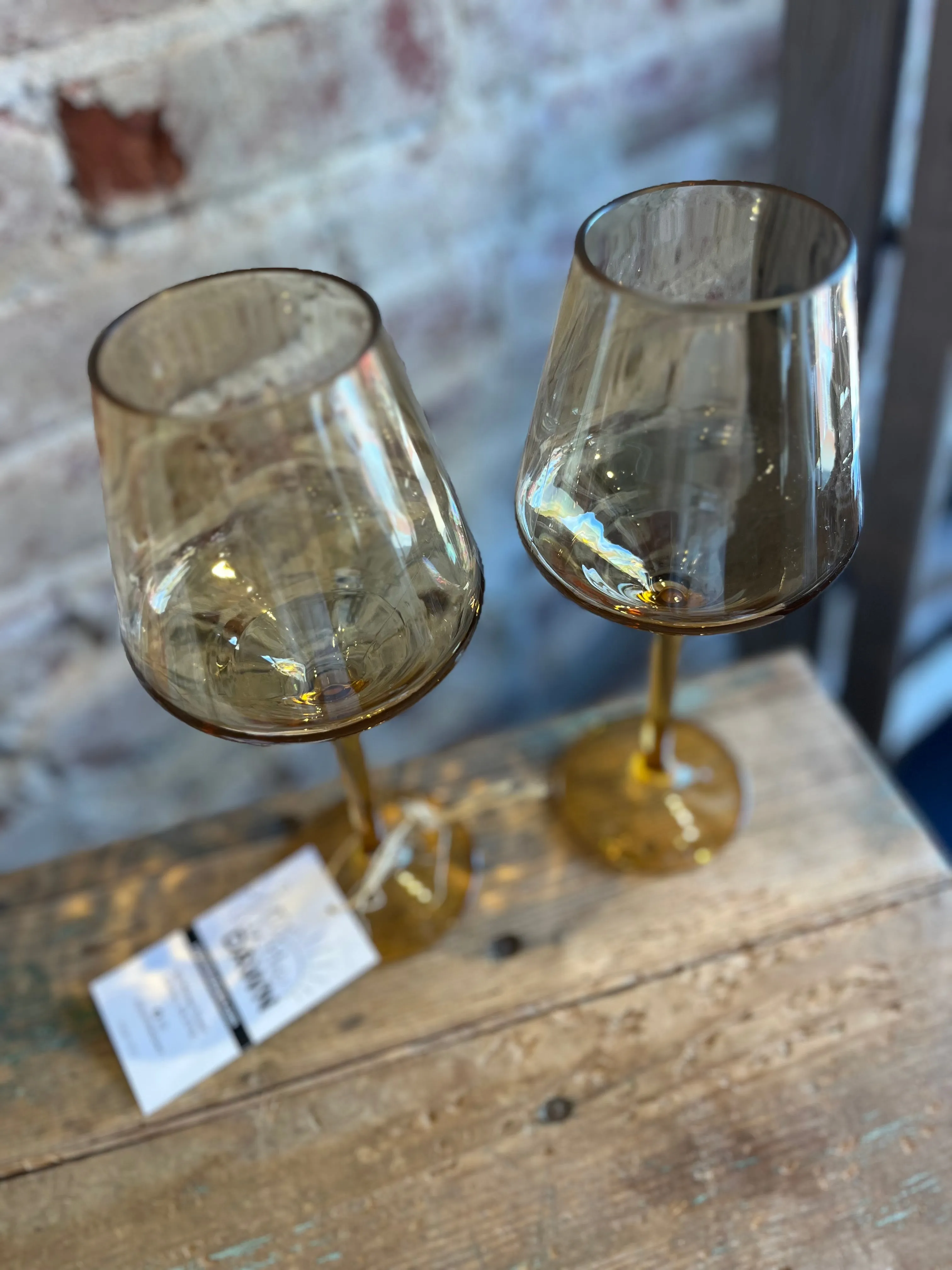 Floating Acrylic Glass Set- Light Yellow