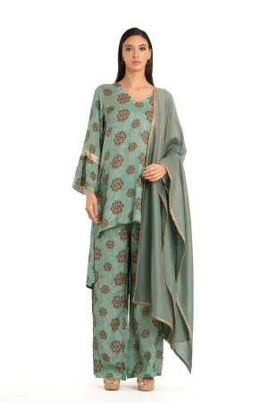 Floral motif High low tunic set