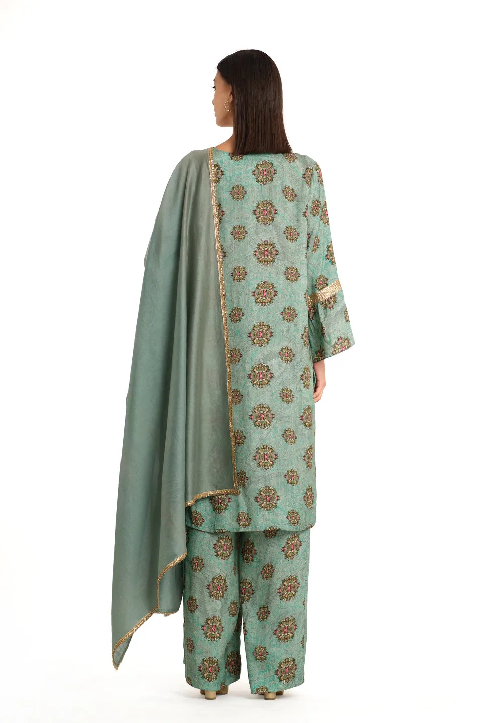 Floral motif High low tunic set