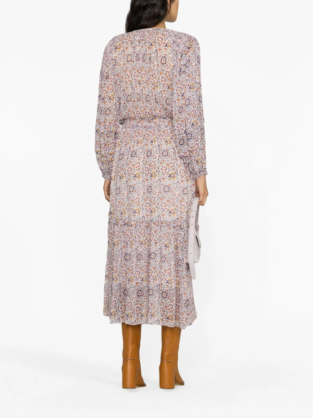Floral-Print Crepe Midi Dress