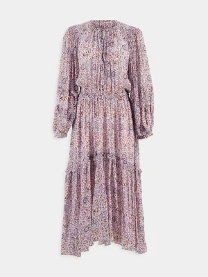 Floral-Print Crepe Midi Dress
