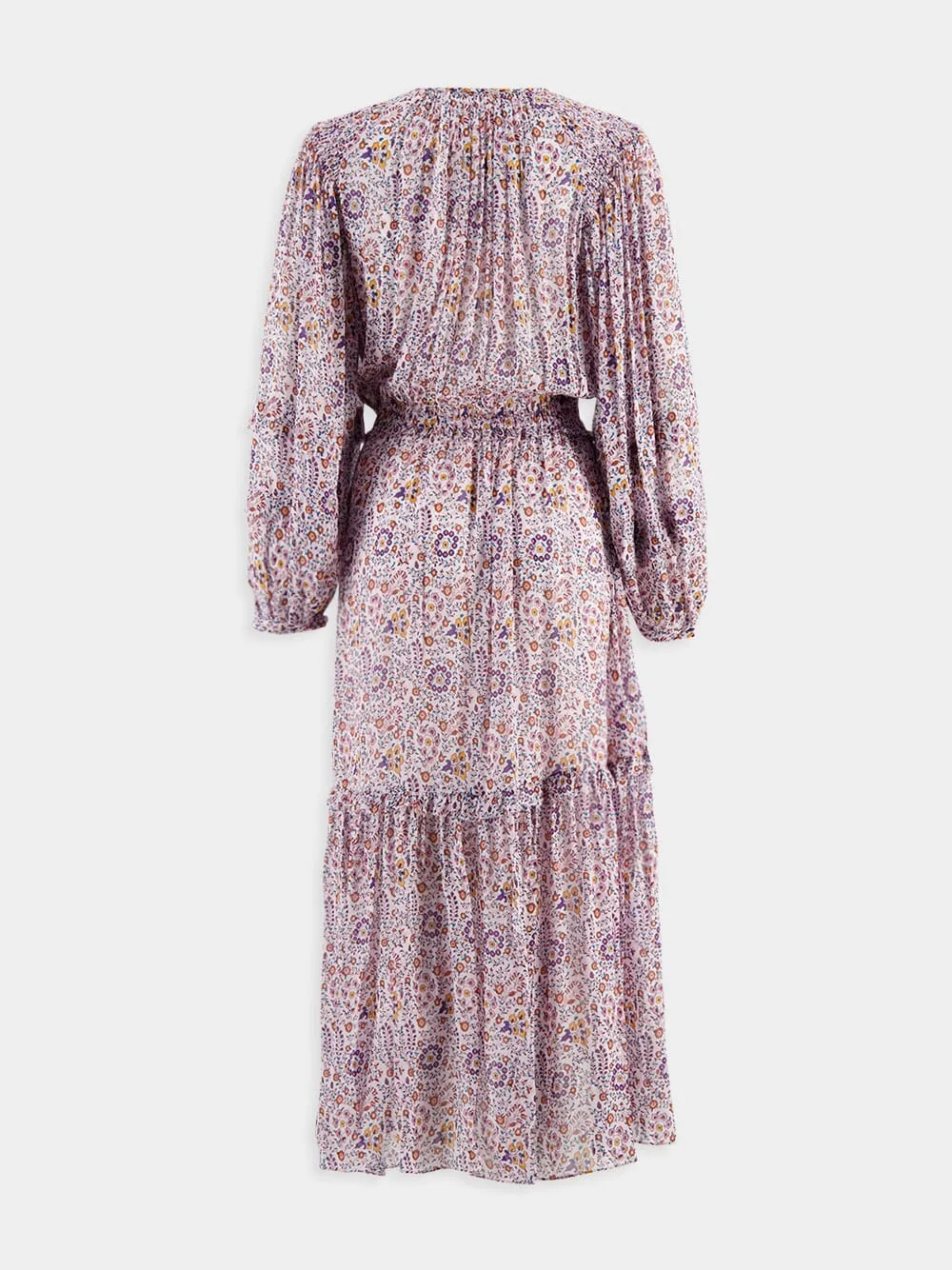 Floral-Print Crepe Midi Dress