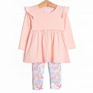 Fossil Friends Legging Set, Pink