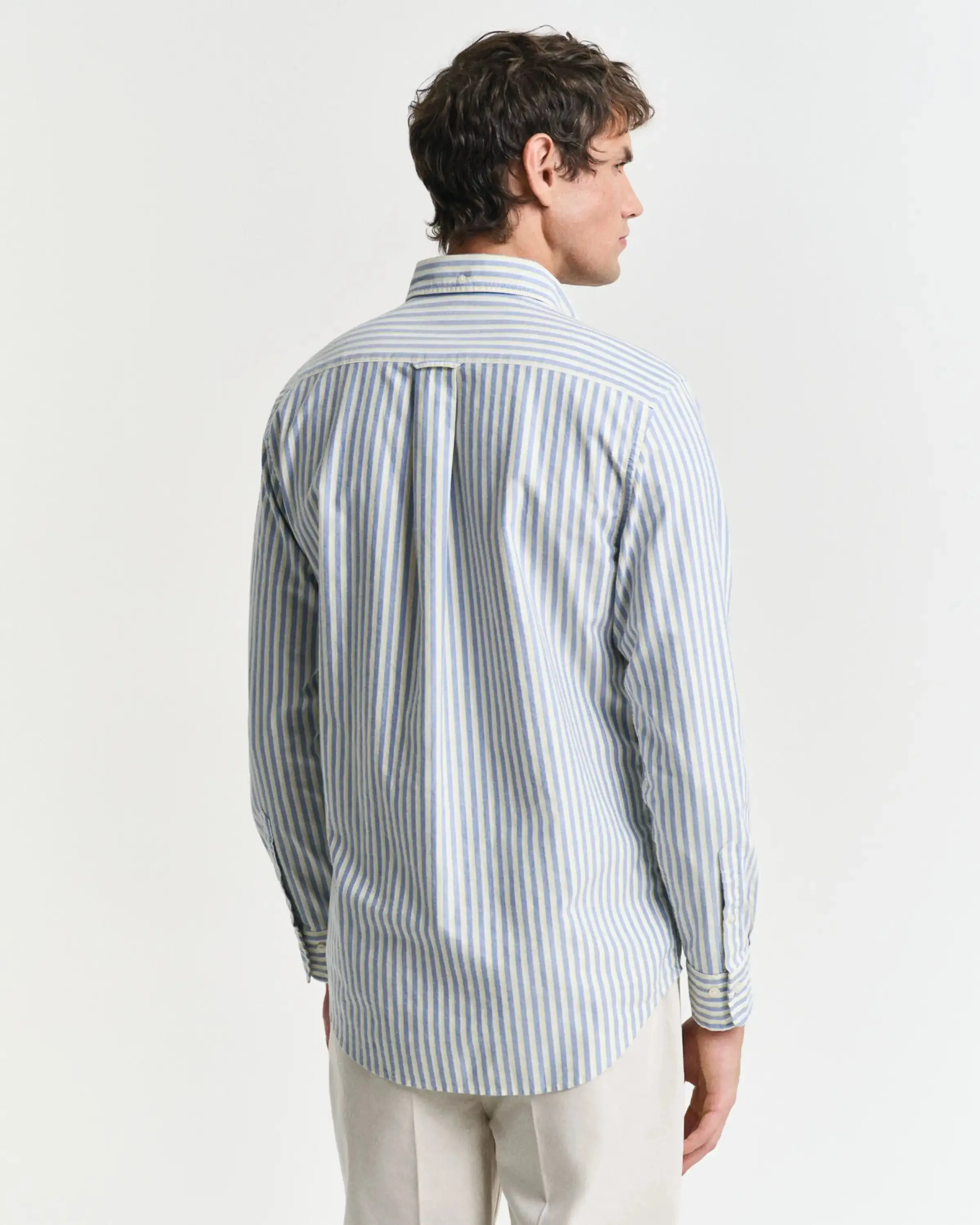 GANT Mens Regular Oxford Stripe Shirt Rich Blue