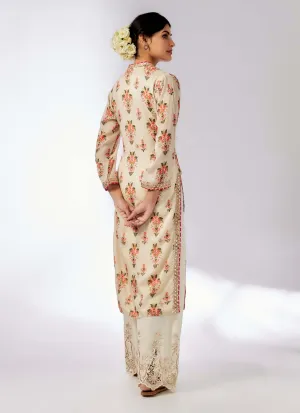Gargi printed ivory tunic