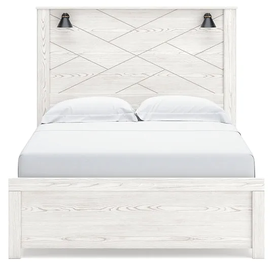 Gerridan Queen Panel Bed with Mirrored Dresser, Chest and Nightstand