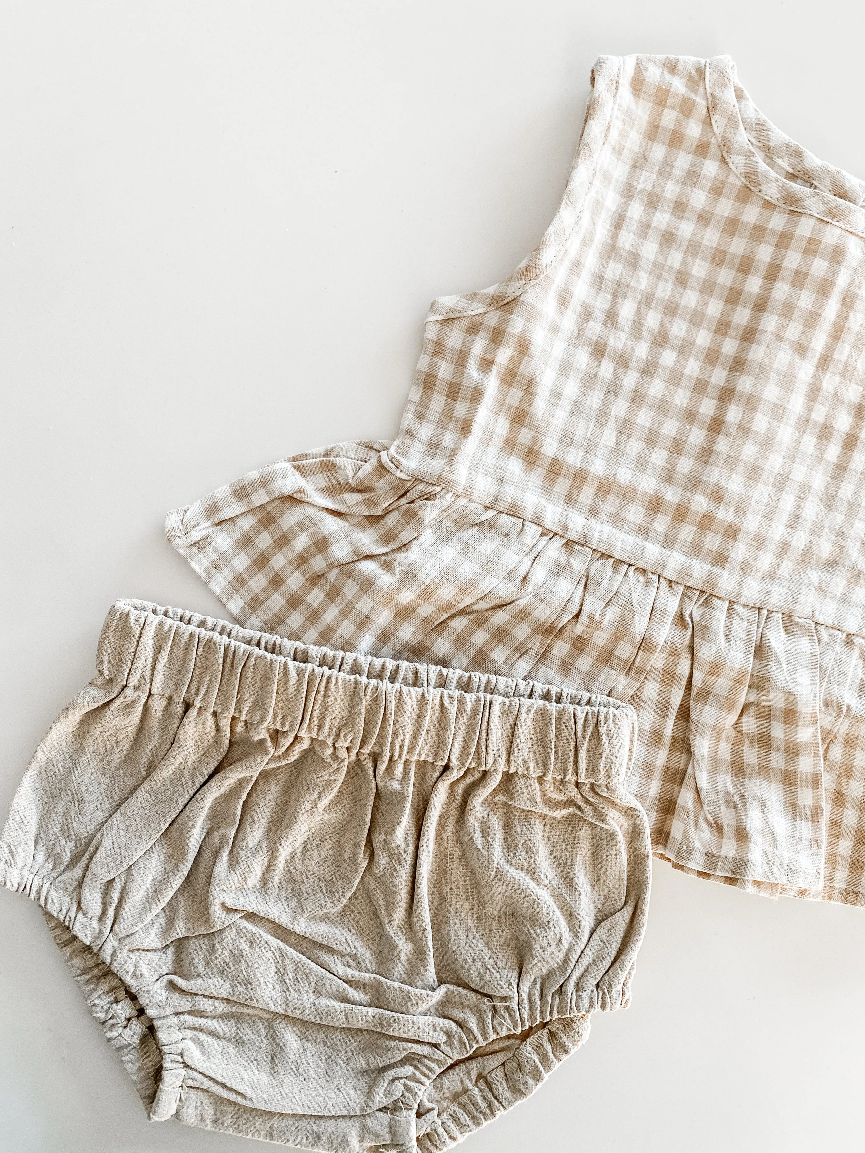 Gingham Peplum Set