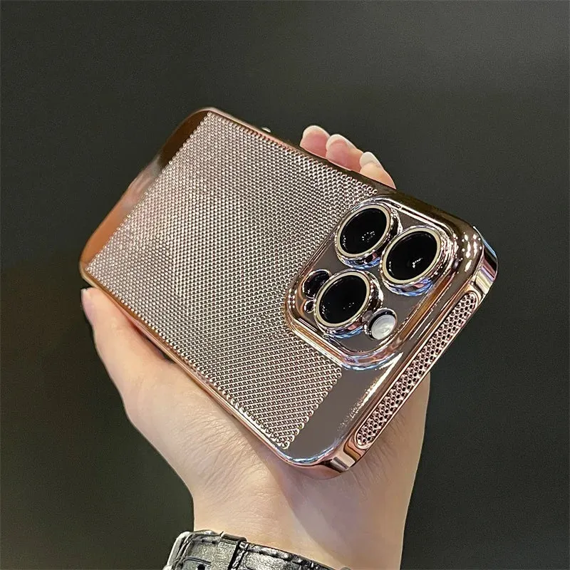 Glossy Plating Cool Feel Hard Back Case For iPhone