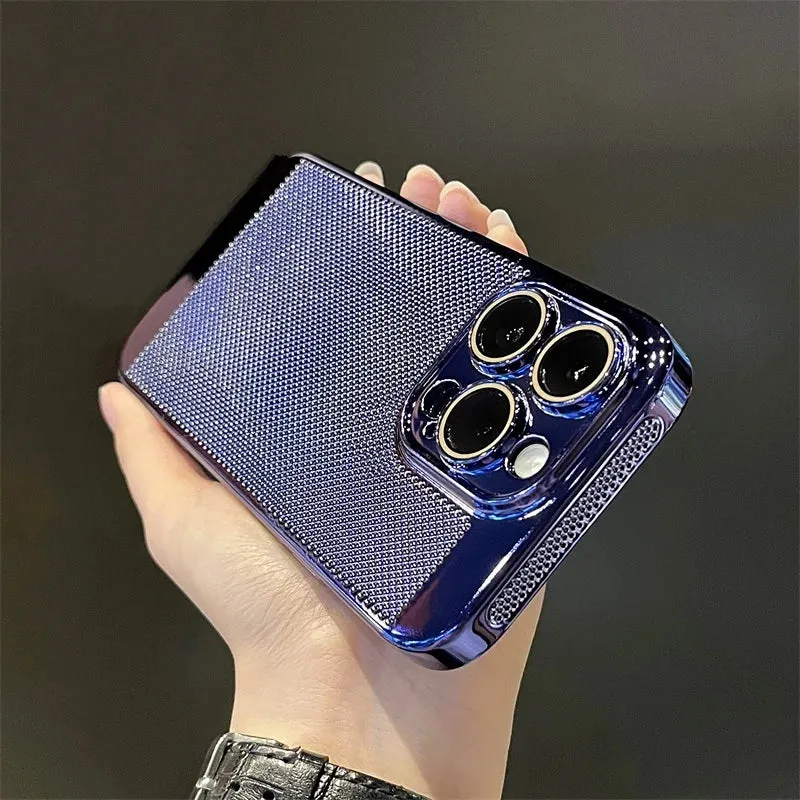 Glossy Plating Cool Feel Hard Back Case For iPhone