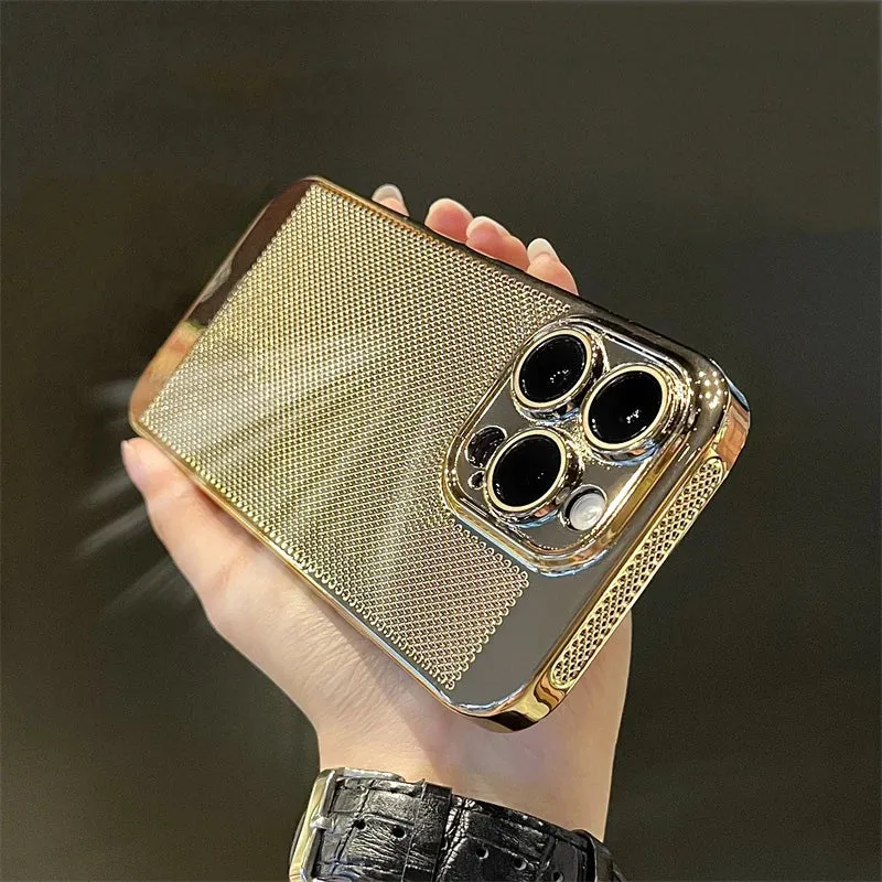 Glossy Plating Cool Feel Hard Back Case For iPhone
