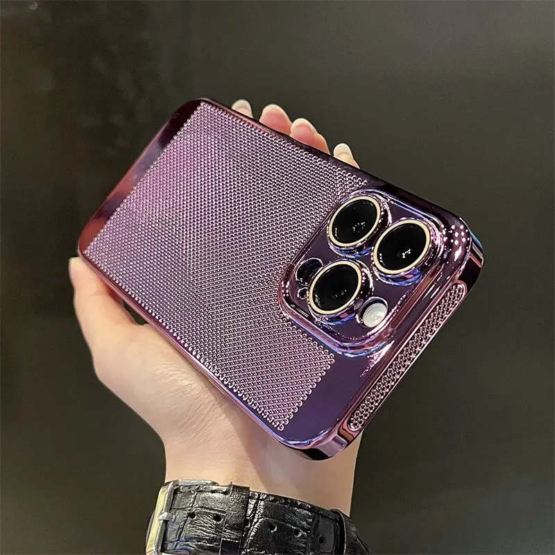 Glossy Plating Cool Feel Hard Back Case For iPhone