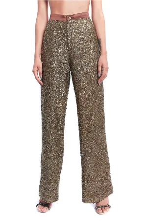 Gold sequin pants
