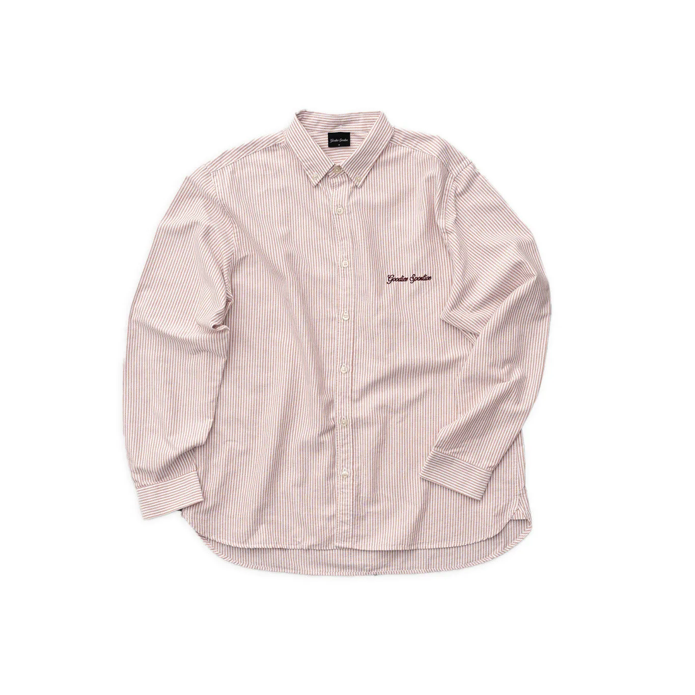 Goodies Sportive - Heritage Oxford Shirt - Burgundy/Ecru