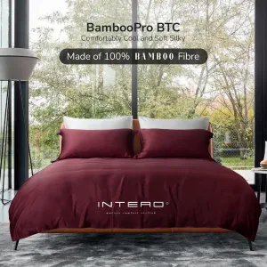 Grace 6.0 Premium Bamboo Bedsheet | Bed Set With Quilt Cover - Royal Red