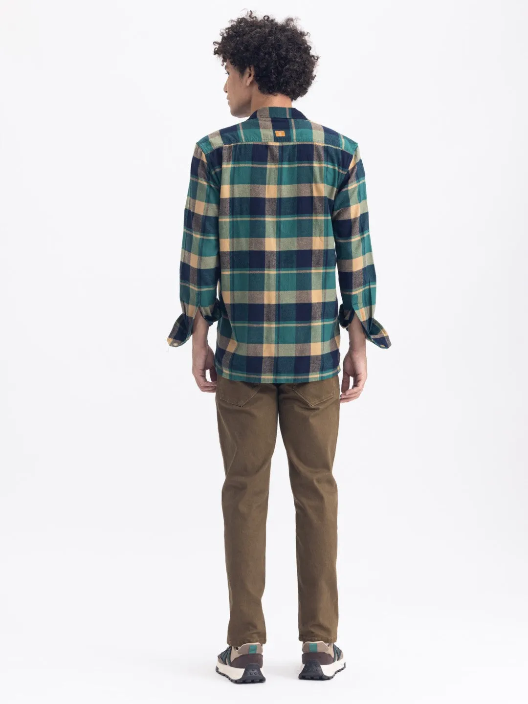 Green Flannel Cotton Shirt