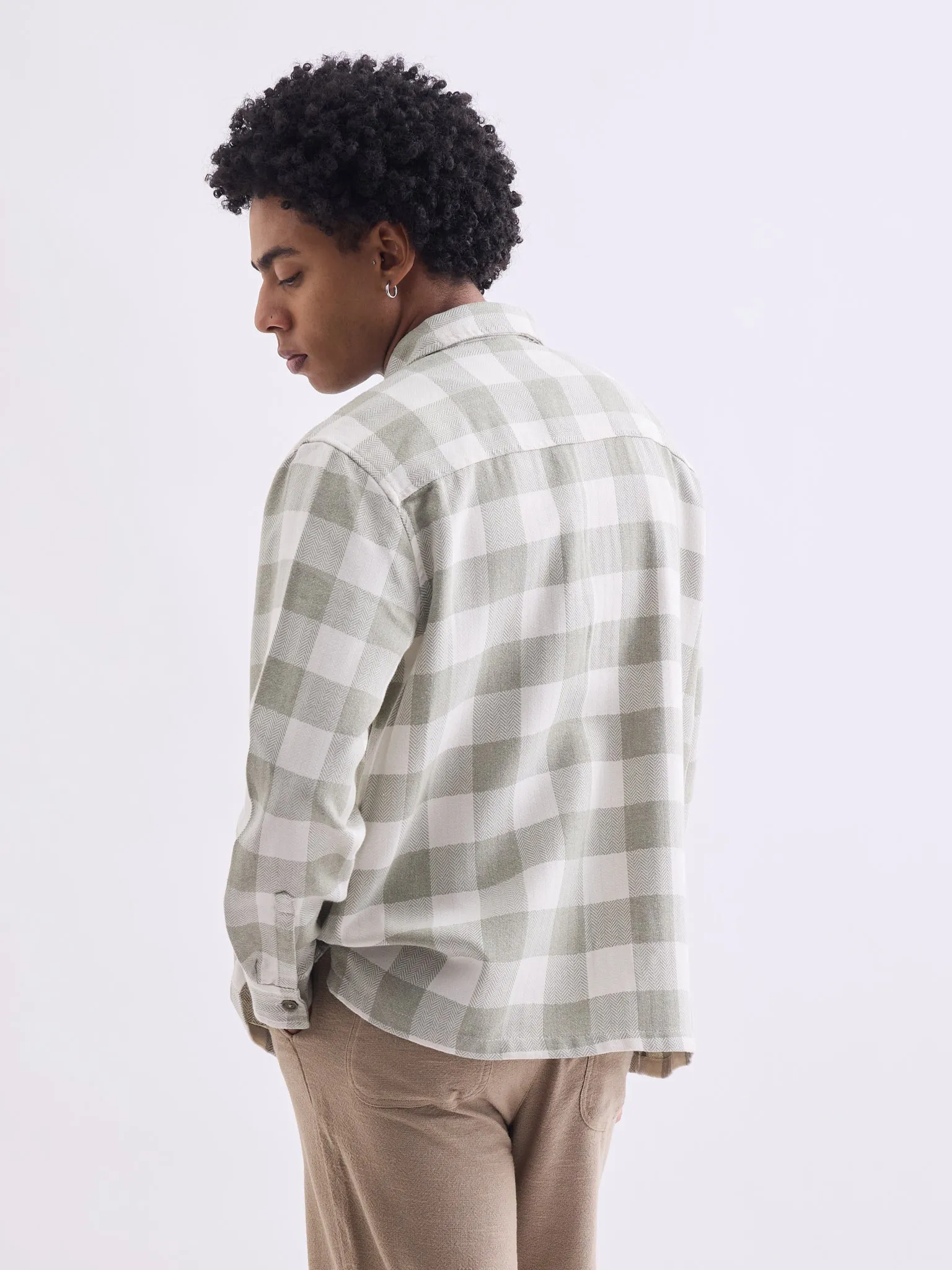 Green Flannel Overshirt