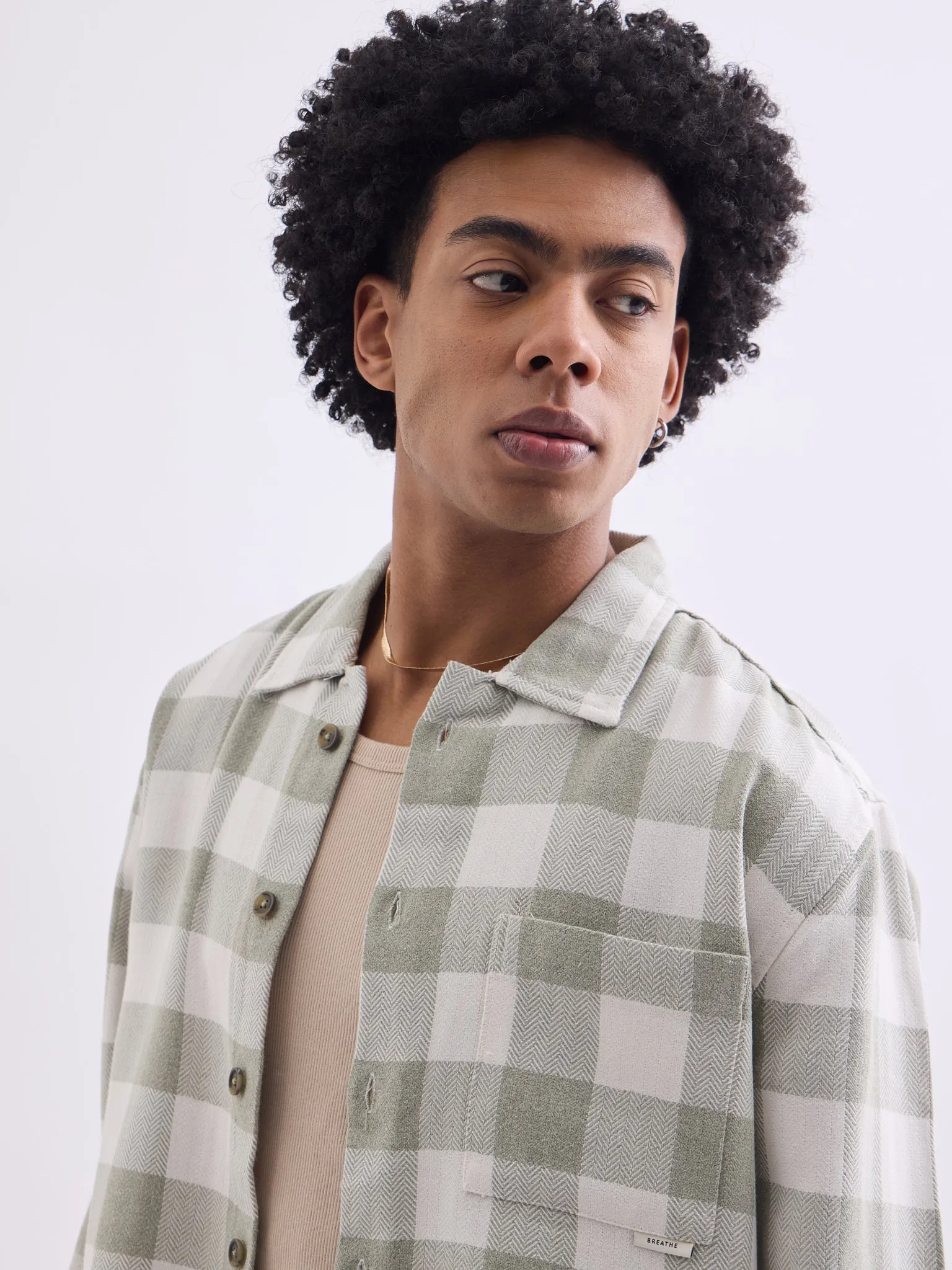 Green Flannel Overshirt