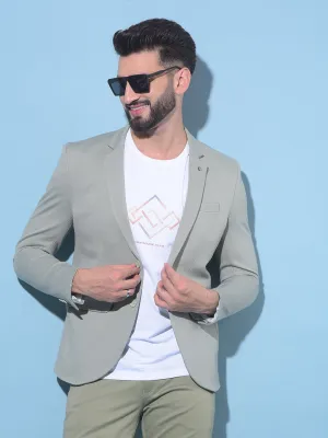 Green Single-Breasted Blazer