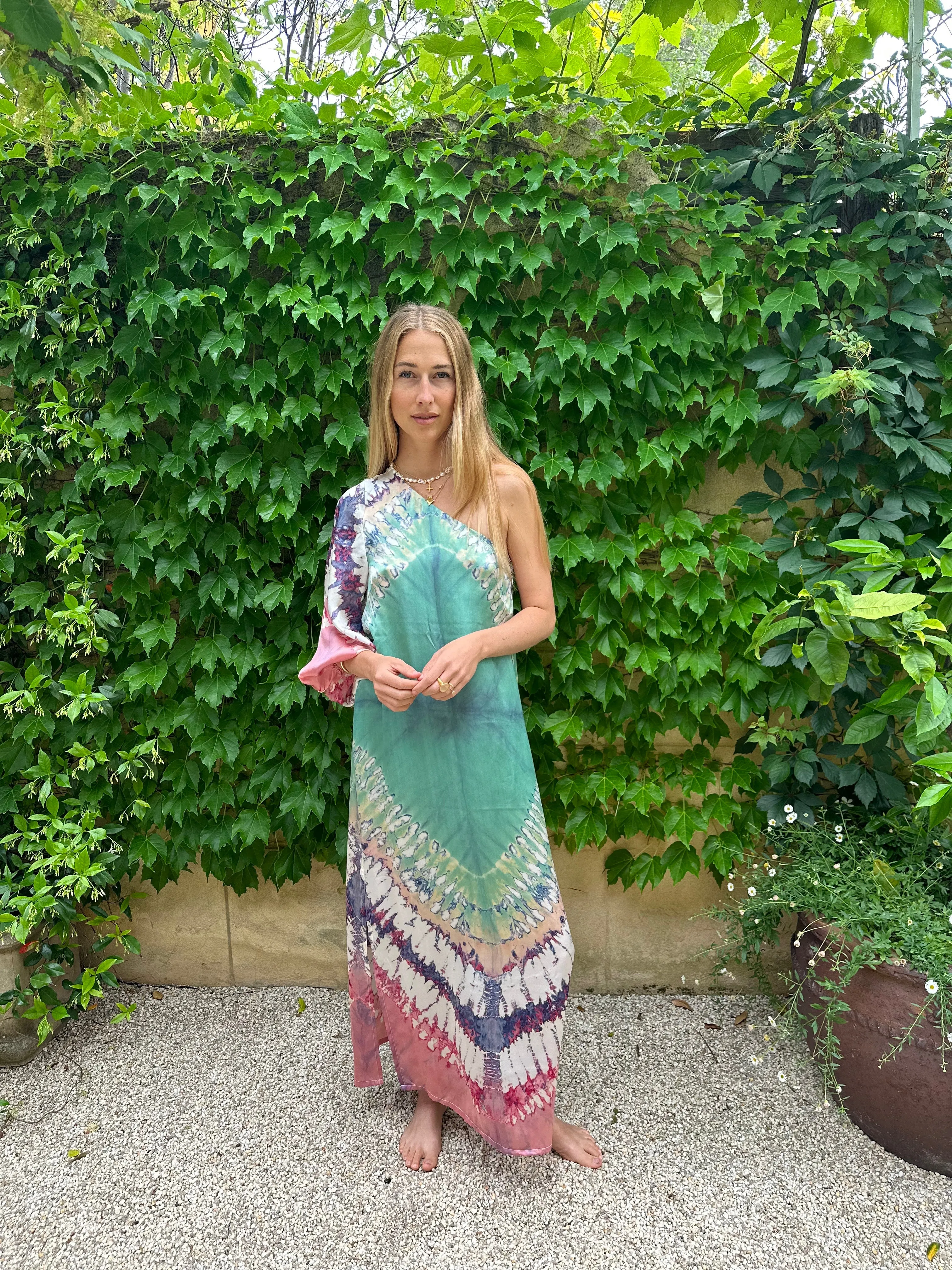 Havana Silk One Shoulder Dress