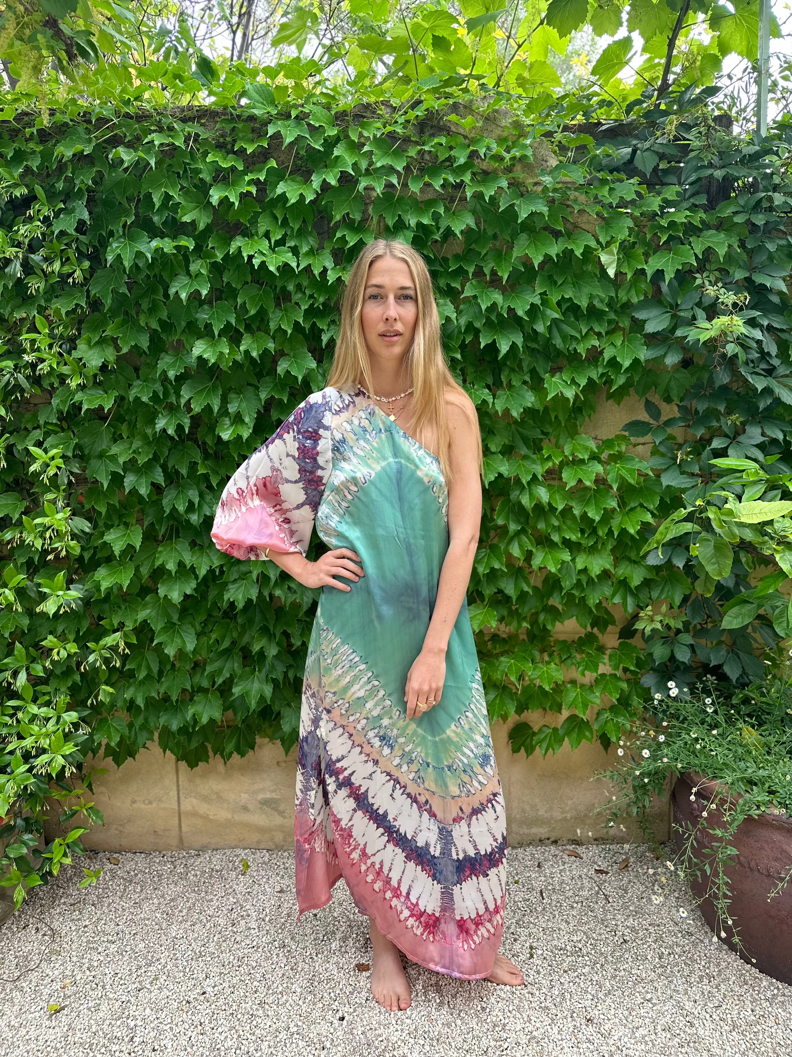 Havana Silk One Shoulder Dress