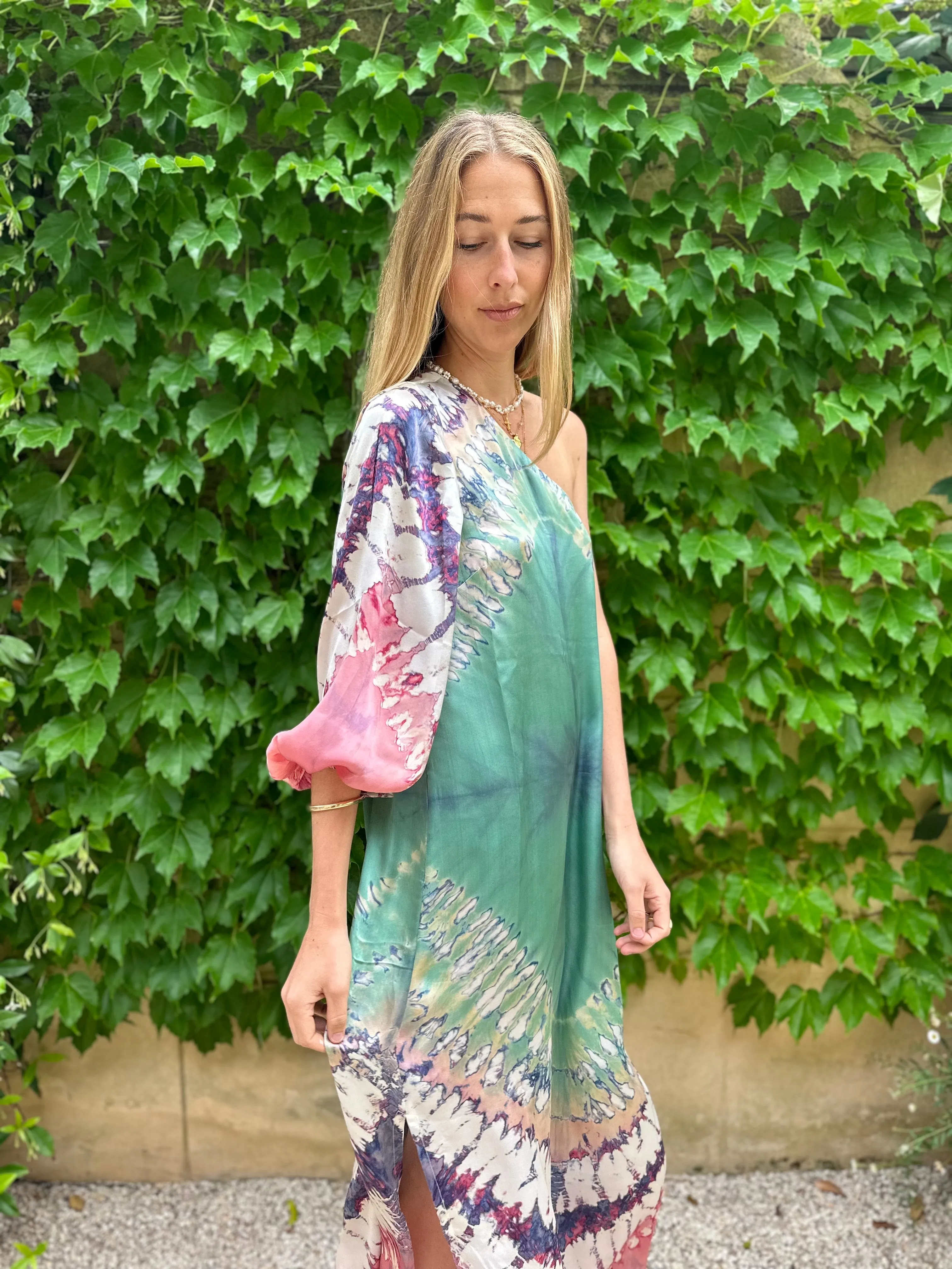 Havana Silk One Shoulder Dress