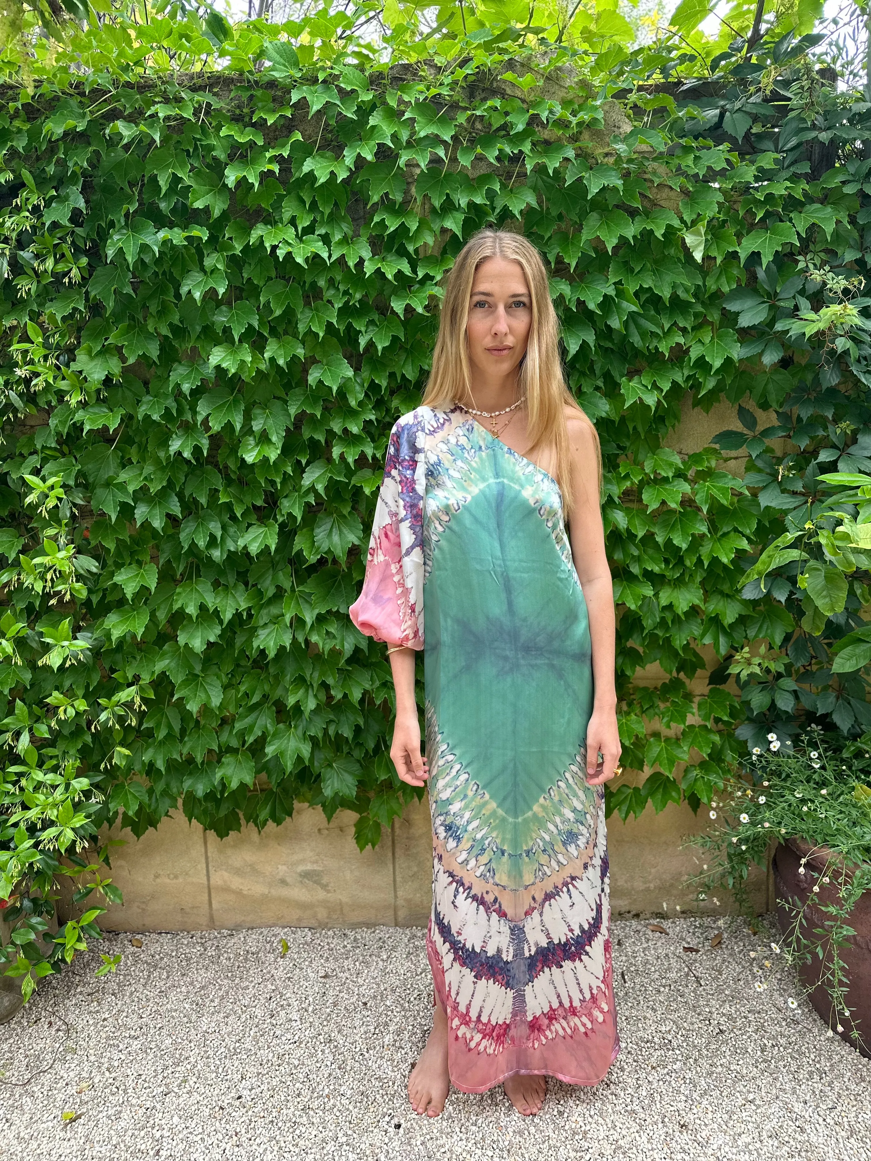 Havana Silk One Shoulder Dress
