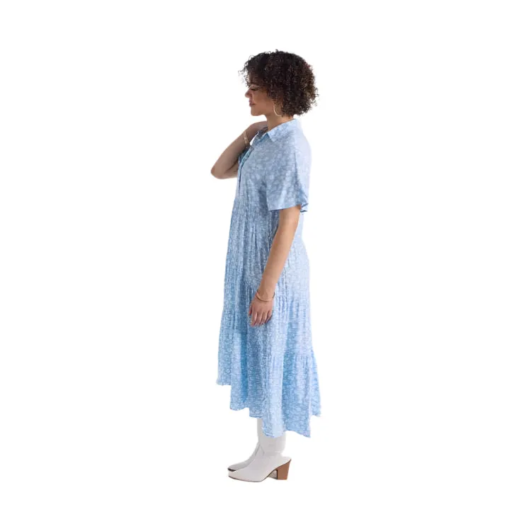 Helene - Light Blue White Ditsy Floral