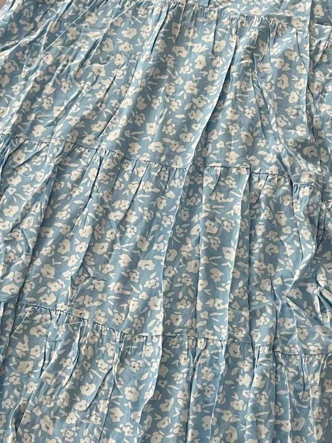 Helene - Light Blue White Ditsy Floral