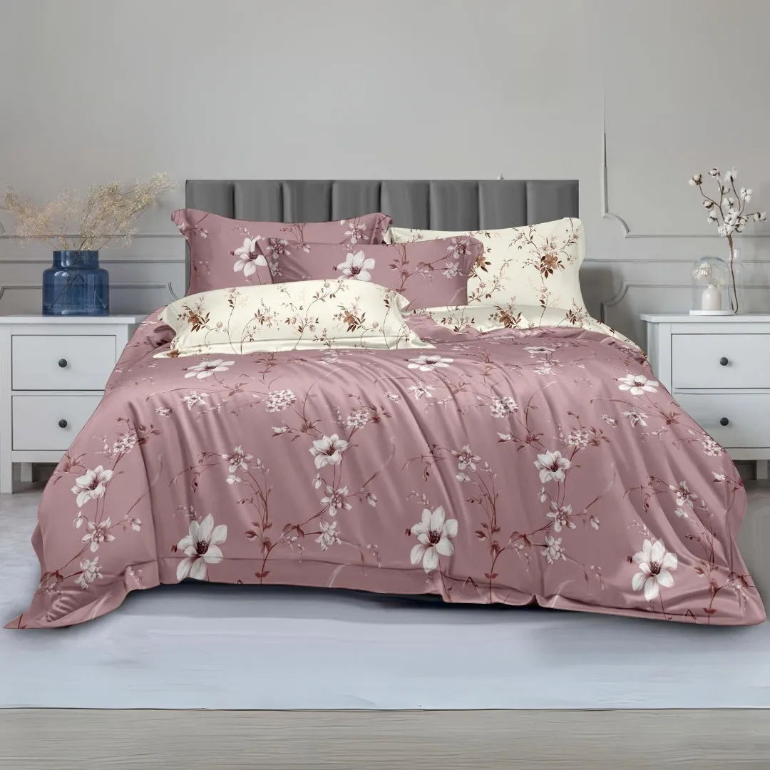Hillcrest Comfy Lux Printed 988TC Fitted Sheet Set/Summer Blanket – Cintage