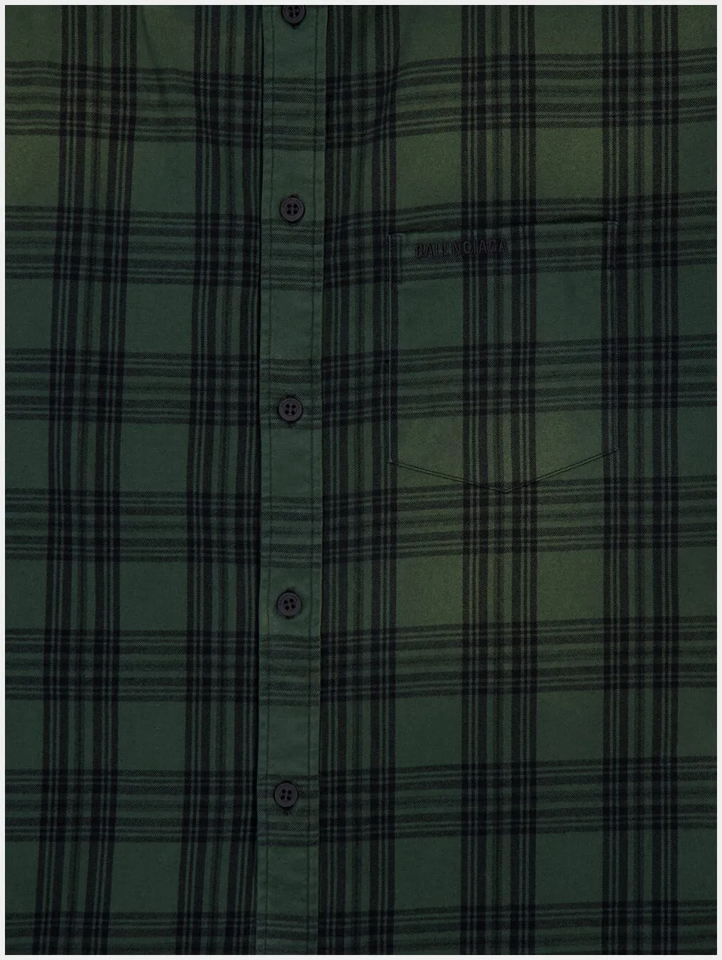 Hooded Check-Print Oversized Shirt