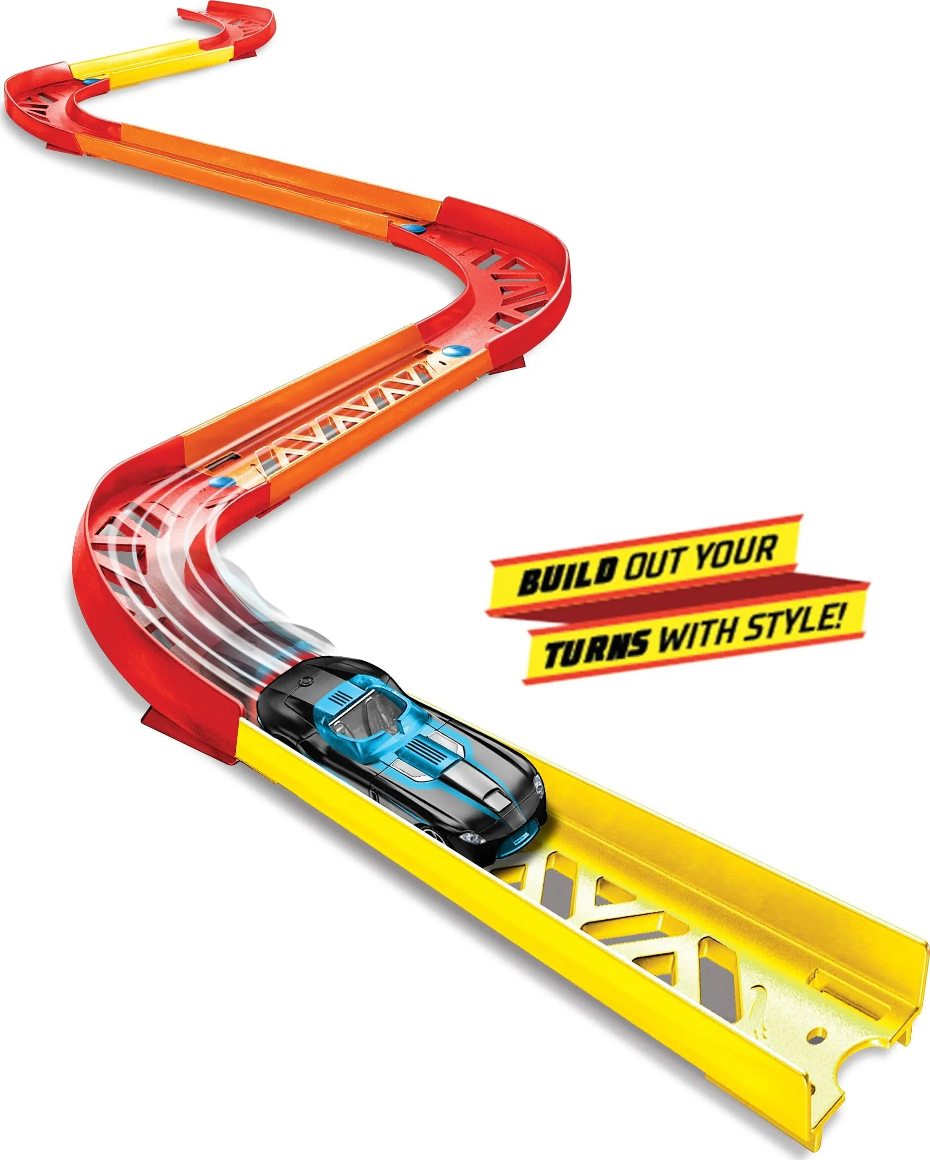 Hot Wheels Track Builder Unlimited Playset Premium Curve Pack, 16 Component Part