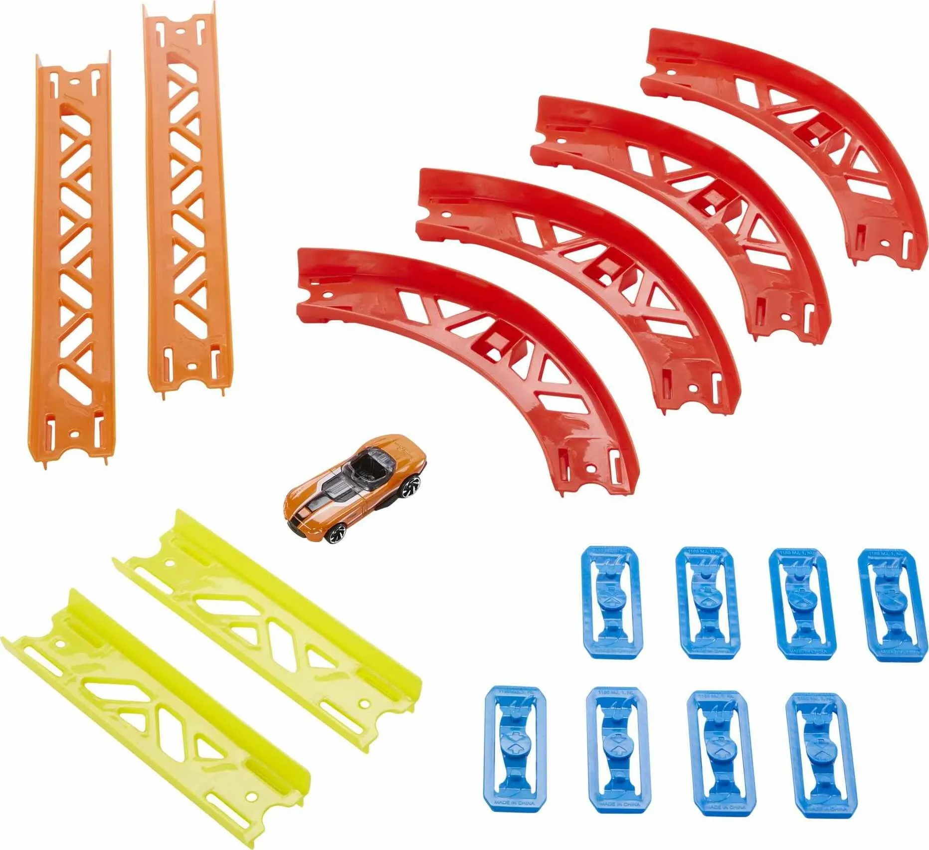 Hot Wheels Track Builder Unlimited Playset Premium Curve Pack, 16 Component Part