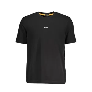 Hugo Boss Black Cotton Men T-Shirt