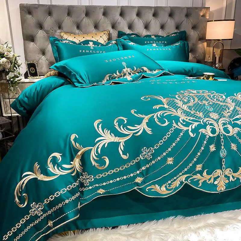 Ice Silk Quilt Sets Bed Sheets Bedding Four-piece Set