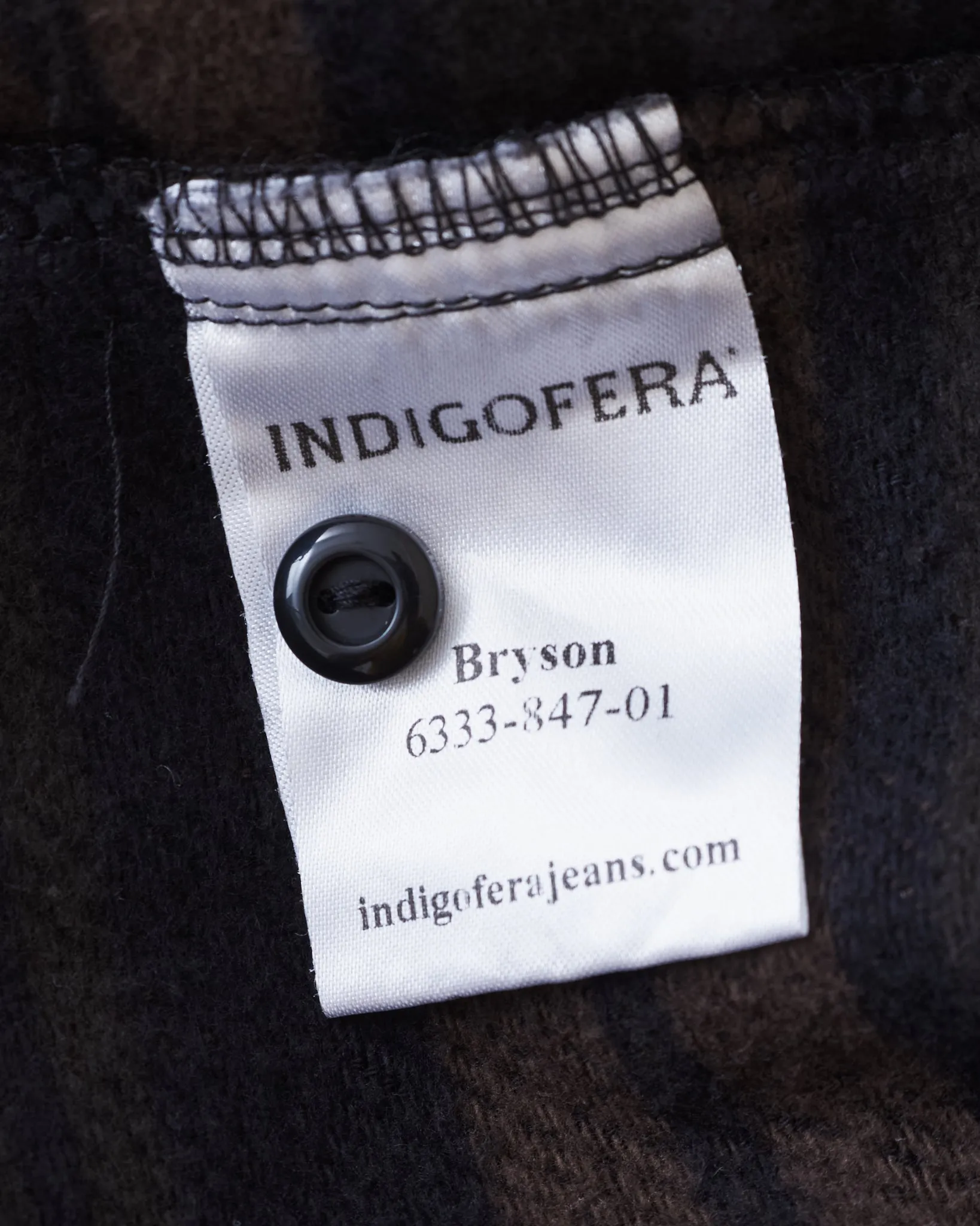 Indigofera Bryson Flannel Check Black Overdyed