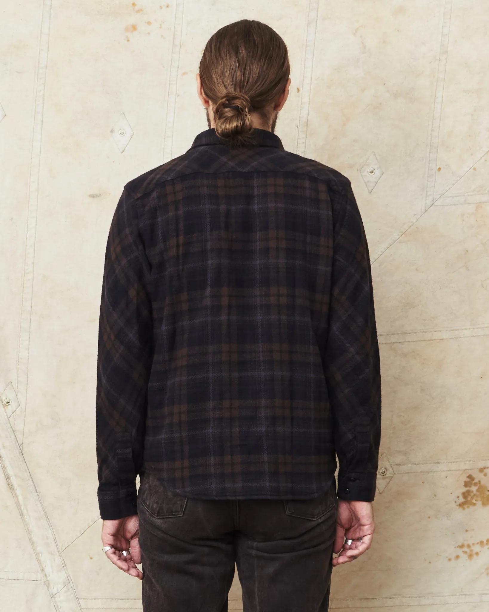 Indigofera Bryson Flannel Check Black Overdyed