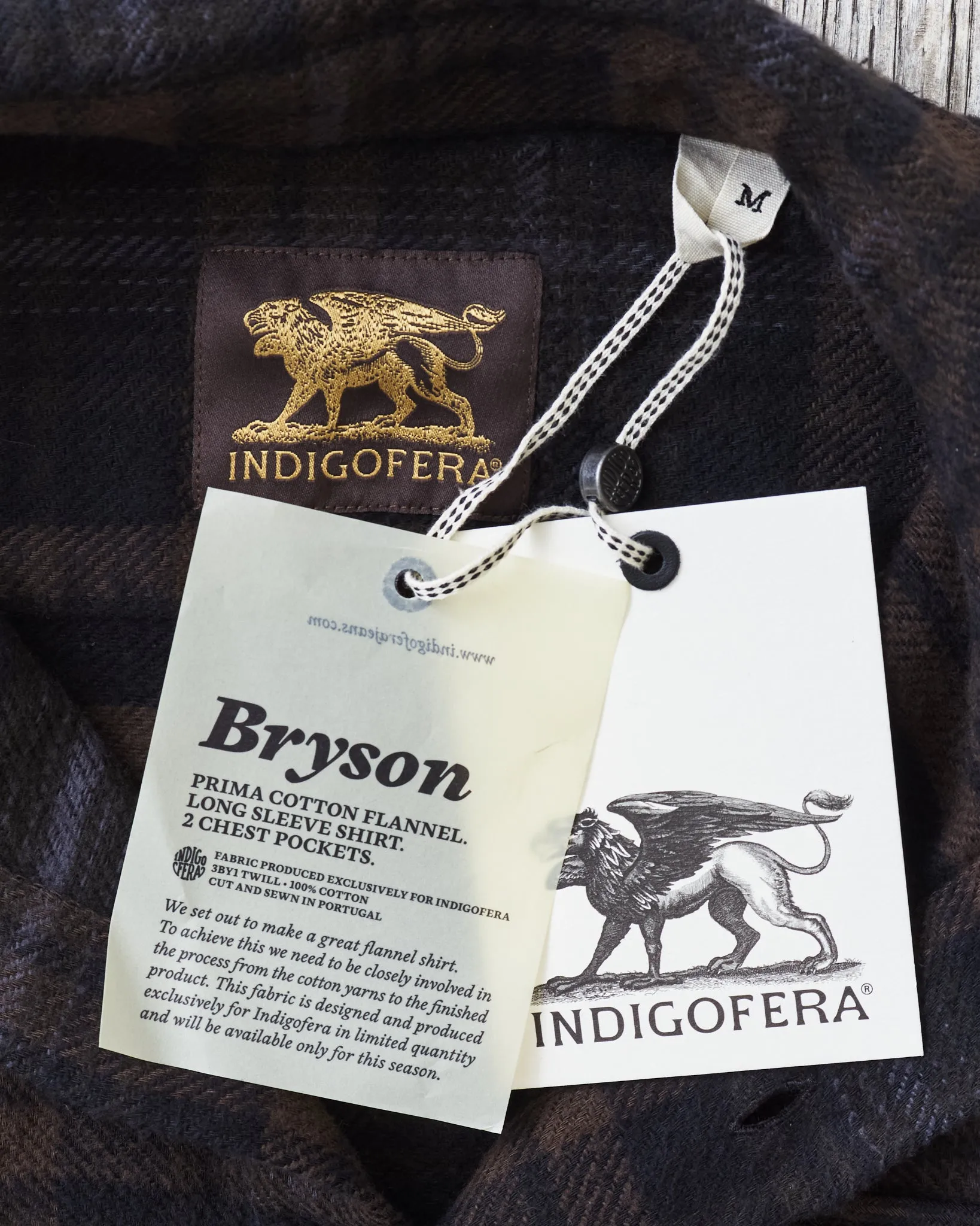 Indigofera Bryson Flannel Check Black Overdyed