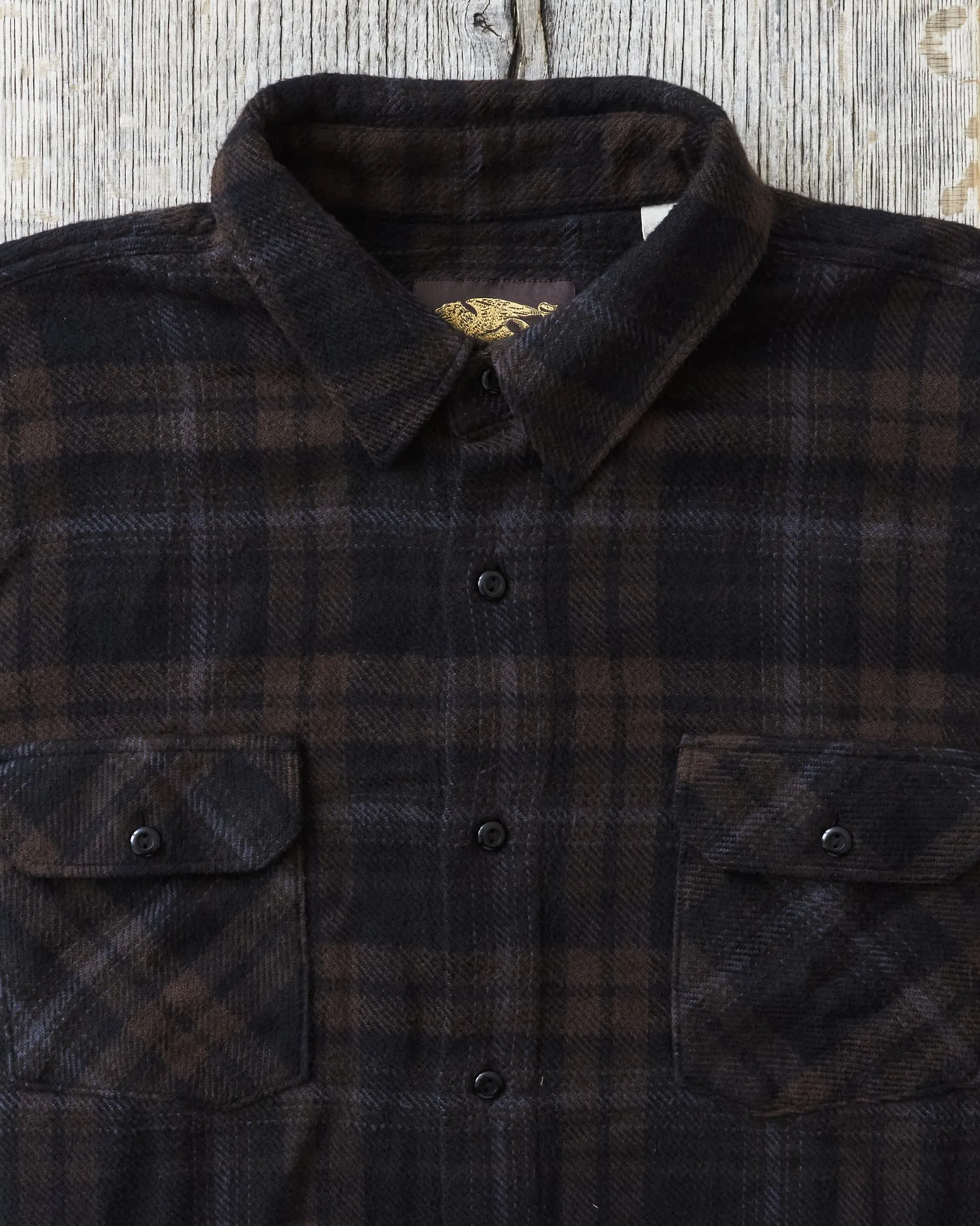 Indigofera Bryson Flannel Check Black Overdyed