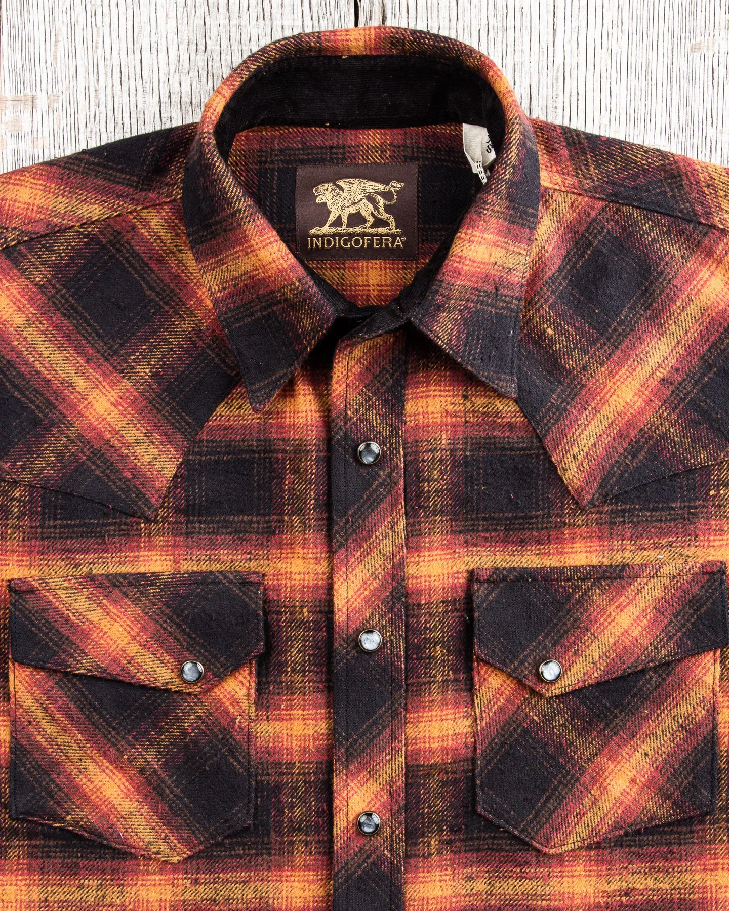 Indigofera Dawson Shirt Japanese Selvage Flannel Black / Brown / Burgundy / Beige