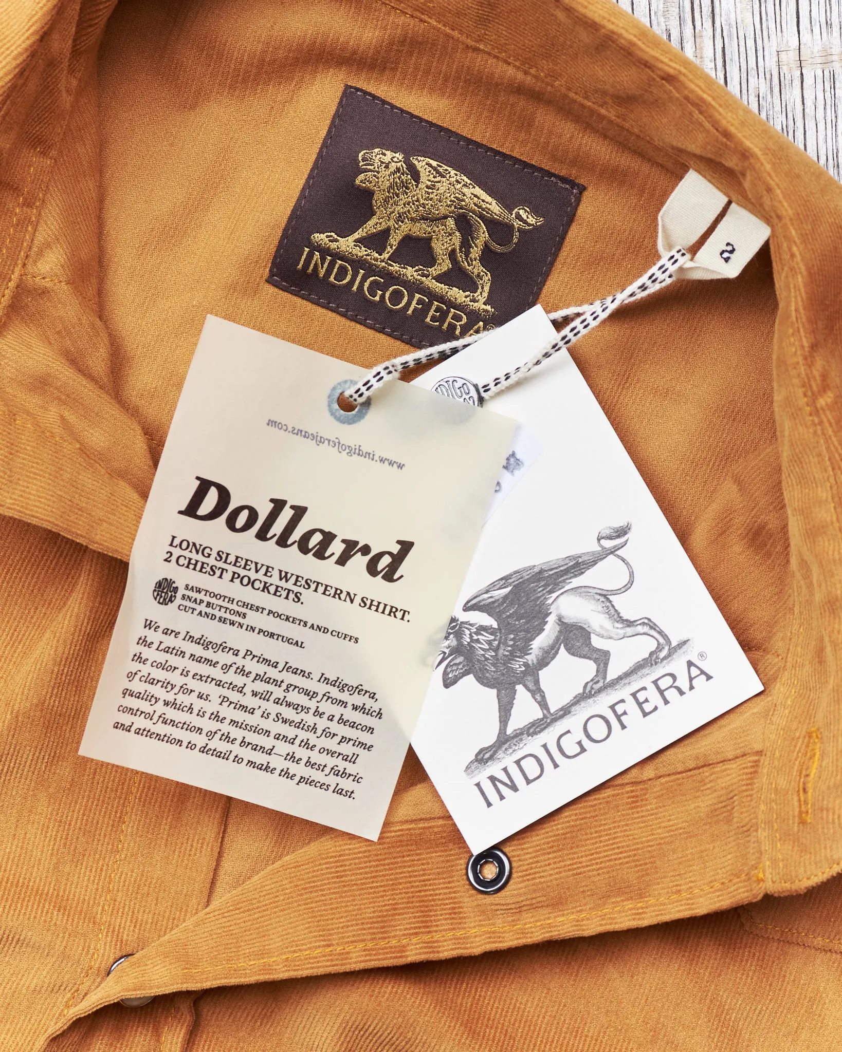 Indigofera Dollard Corduroy Shirt Beige
