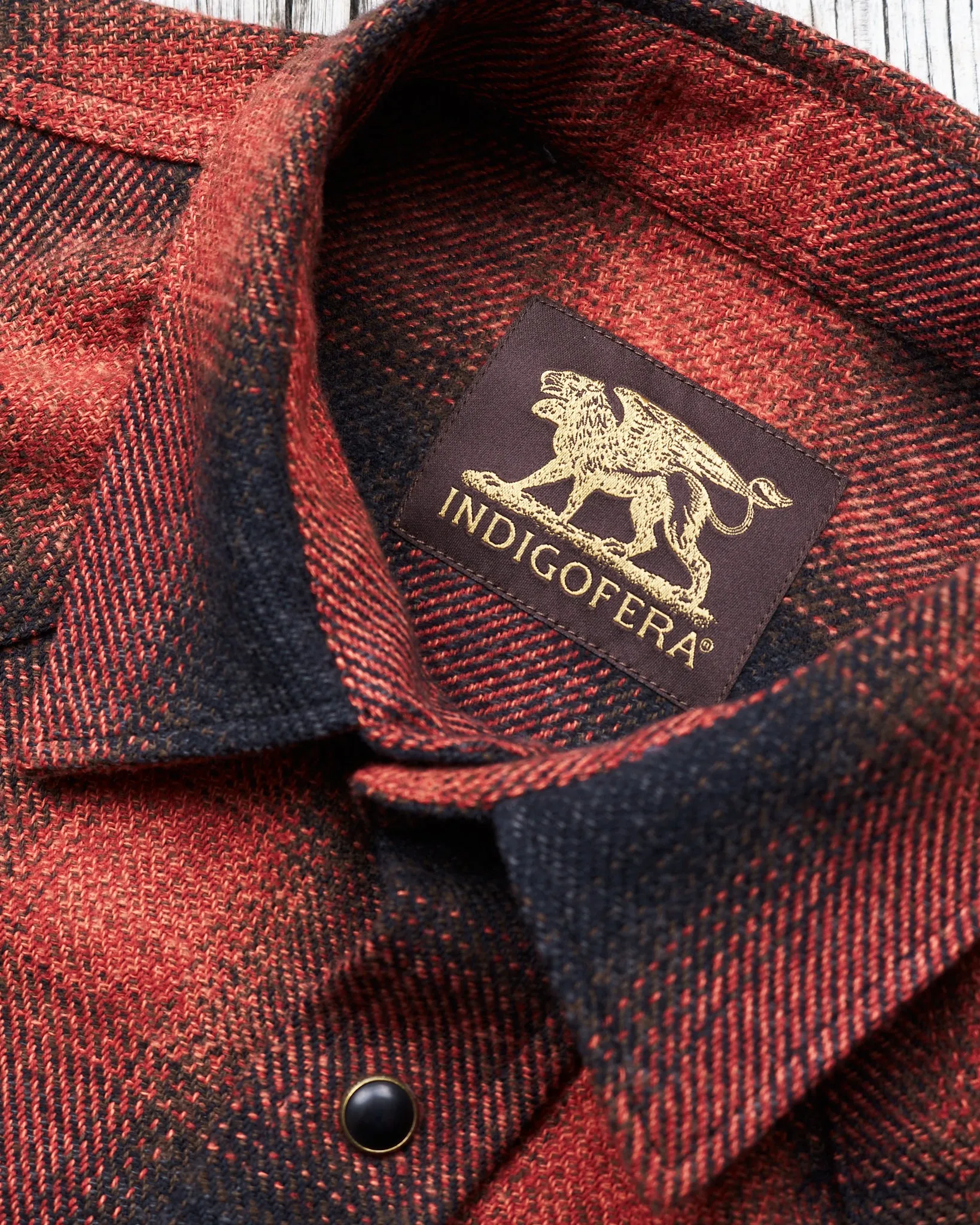 Indigofera Dollard Shirt Black / Red Shadow Plaid